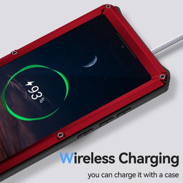 R-JUST - R-JUST Galaxy S24 Ultra Skal Shockproof Röd