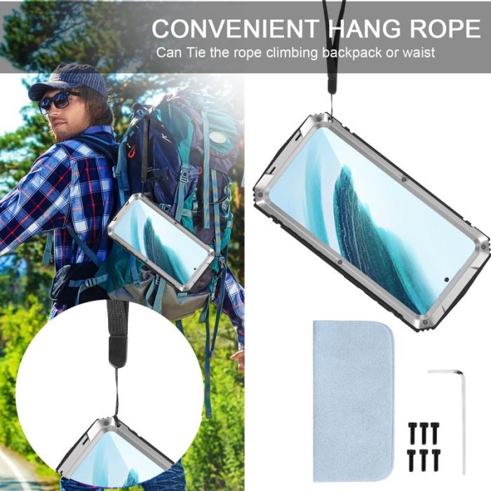 R-JUST - R-JUST Galaxy S25+ Skal PC Silikon Metall Silver