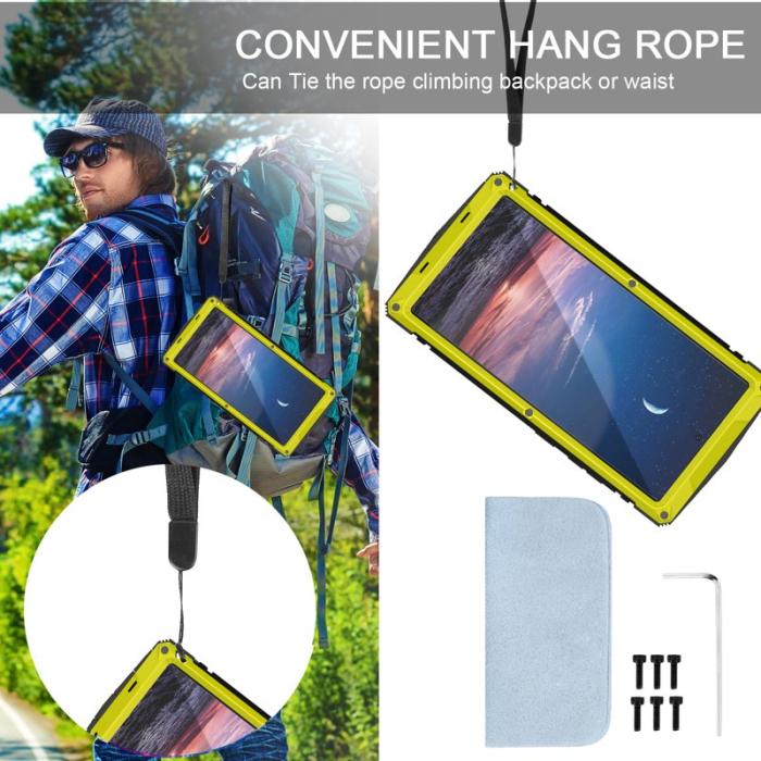 R-JUST - R-JUST Galaxy S25 Ultra Skal PC + Silikon + Metall Kickstand Gul