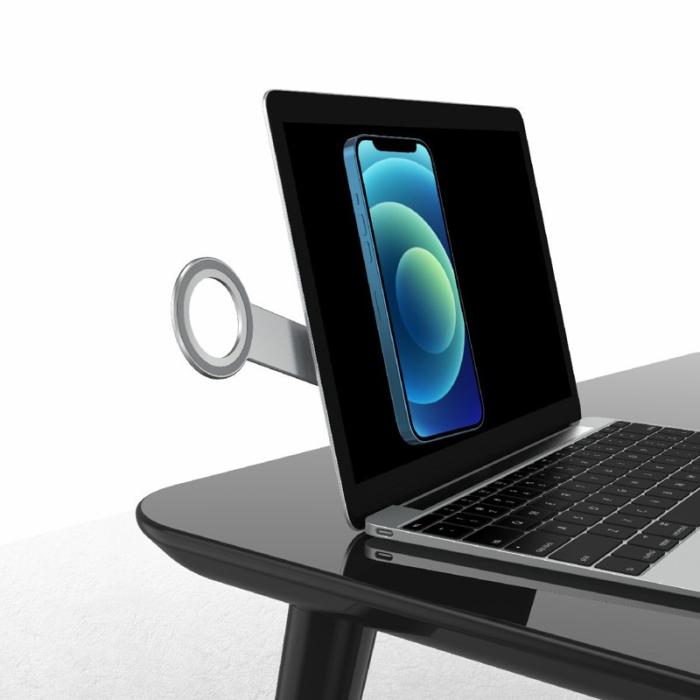 R-JUST - R-JUST SJ05-12 Magnetisk Telefonställ Laptop Monitor Silvergrå