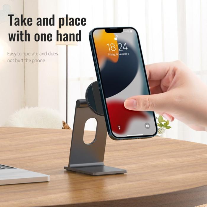 R-JUST - R-JUST SJ18 Aluminium Desktop Phone Stand Holder - Grey