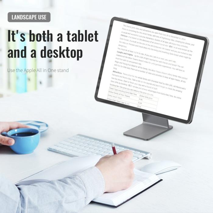 R-JUST - R-JUST SJ18 Aluminium Desktop Phone Stand Holder - Silver