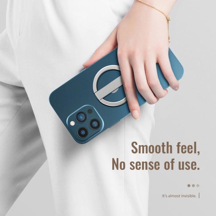 R-JUST - R-JUST SJ20 Ring Form Magnetisk Mobiltelefonhållare Silver