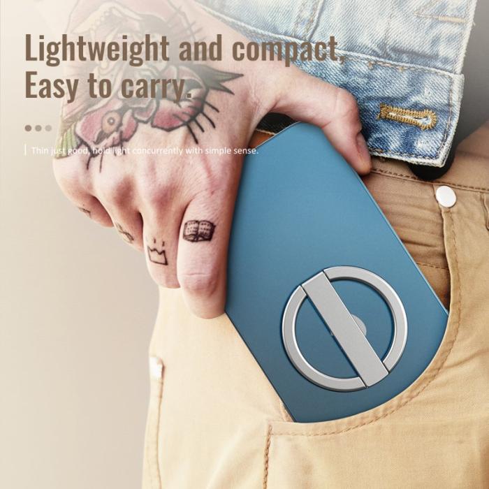 R-JUST - R-JUST SJ20 Ring Form Magnetisk Mobiltelefonhållare - Svart