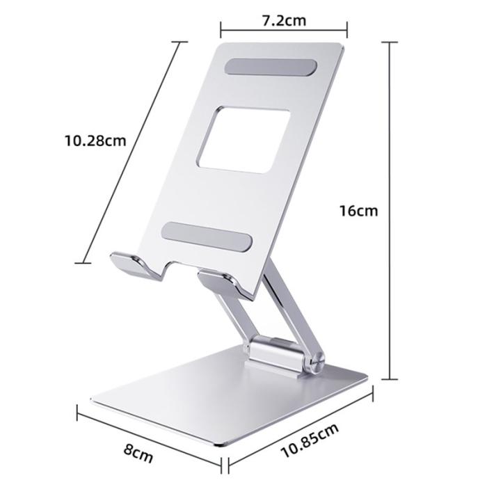 R-JUST - R-JUST SJ33 Mobiltelefonställ Aluminium 9.7'' Silver