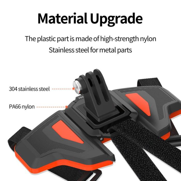 TELESIN - TELESIN GP-HBM-MT2 Fäste för GoPro Motorcykelhjälm Svart