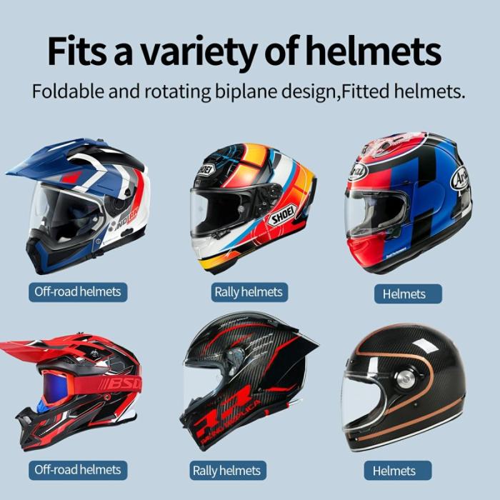 TELESIN - TELESIN GP-HBM-MT2 Fäste för GoPro Motorcykelhjälm Svart