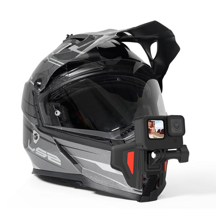 TELESIN - TELESIN GP-HBM-MT2 Fäste för GoPro Motorcykelhjälm Svart