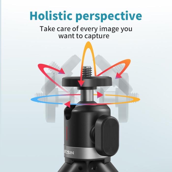 TELESIN - TELESIN GP-MNP-091-W Mini Selfie Stick Tripod Svart