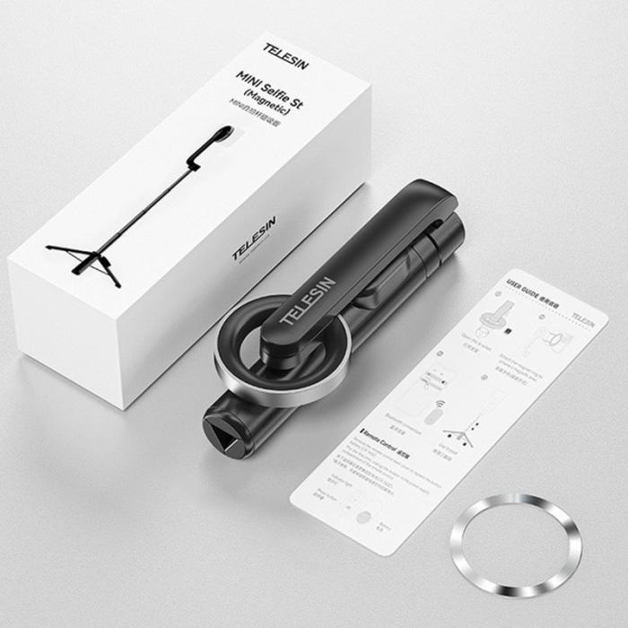 TELESIN - TELESIN WS-22005 Mini Selfie Stick Tripod Aluminium Svart