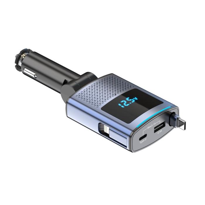 OEM - SC09 PD 65W Snabbladdare för bil med 1m utdragbar Type C-kabel