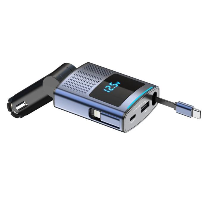 OEM - SC09 PD 65W Snabbladdare för bil med 1m utdragbar Type C-kabel