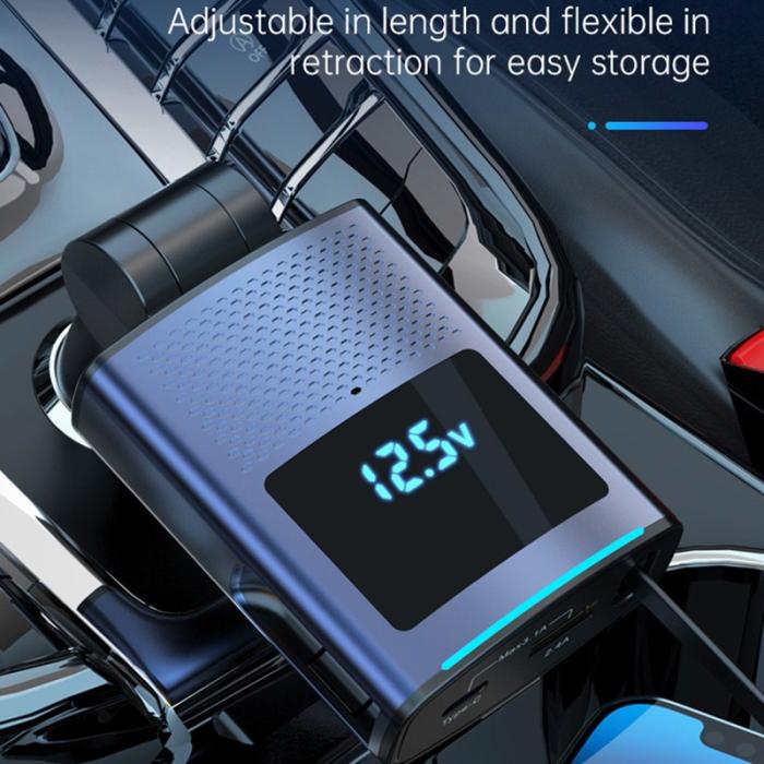 OEM - SC09 PD 65W Snabbladdare för bil med 1m utdragbar Type C-kabel