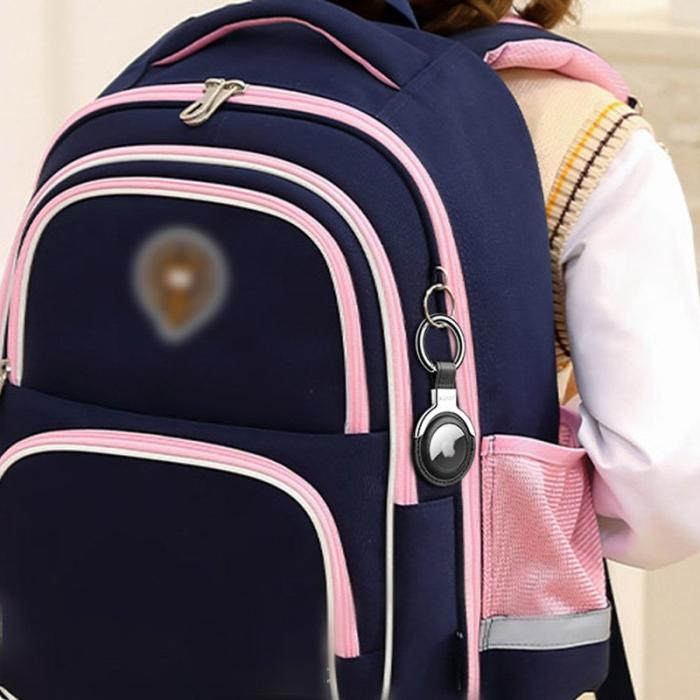 SULADA - SULADA AirTag Skyddsfodral i Metall och Läder - Orange