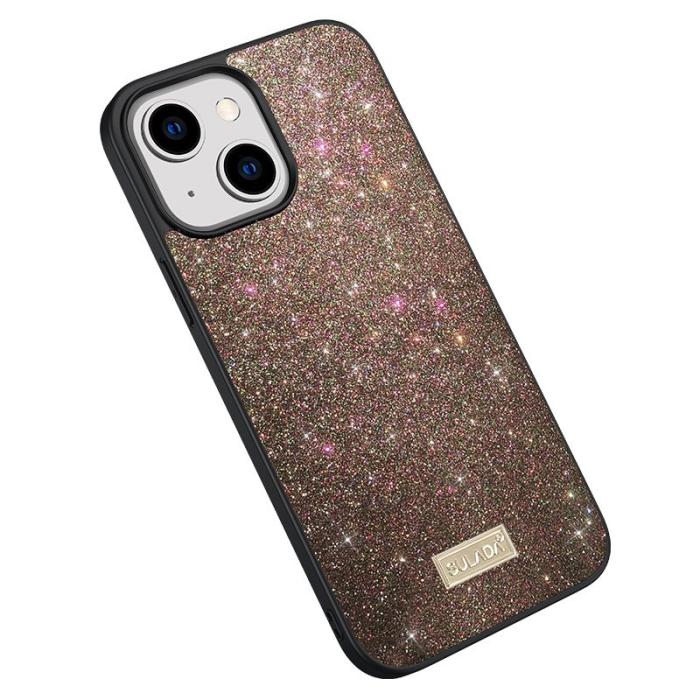 SULADA - SULADA Back Cover iPhone 15 PU Läder Coated PC TPU Glittrig Multi-color