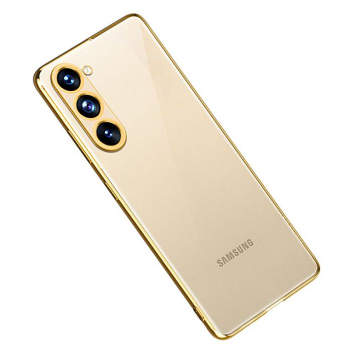 SULADA - SULADA Clear Phone Cover Galaxy S23+ TPU Fodral - Guld