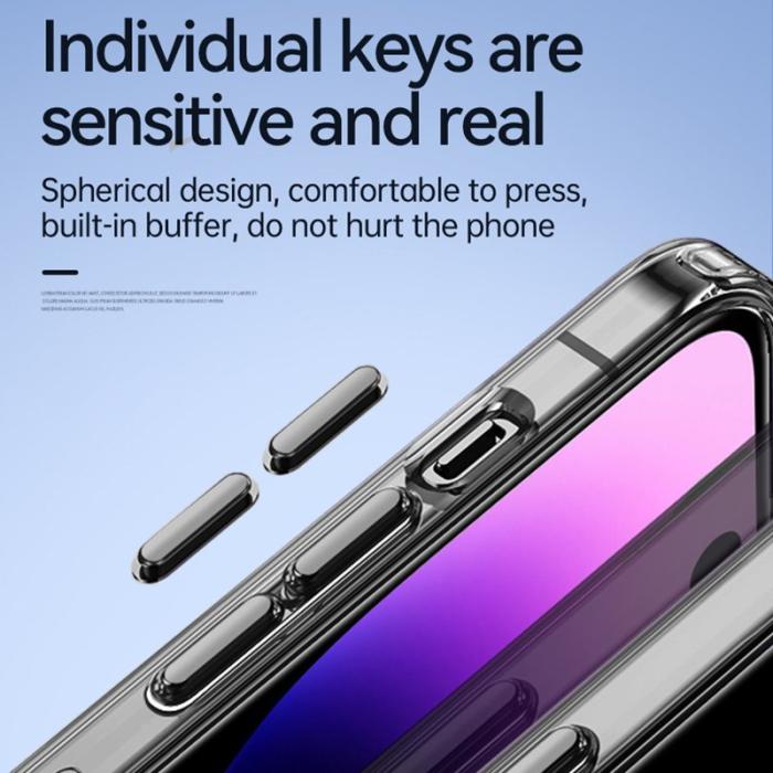 SULADA - SULADA Crystal Steel iPhone 15 Pro Skal TPU+Glas Transparent Svart