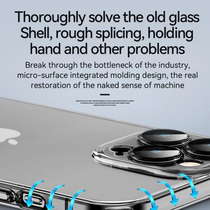 SULADA - SULADA Crystal Steel Series iPhone 15 Pro Max Skal TPU Klart Blå