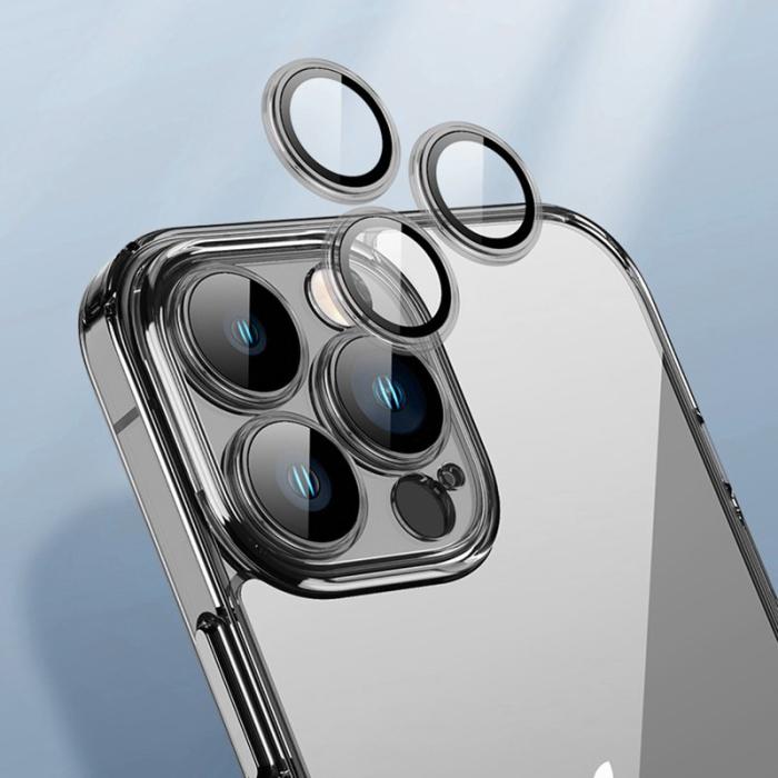 SULADA - SULADA Crystal Steel Series iPhone 15 Pro Skal TPU+Glas Transparent