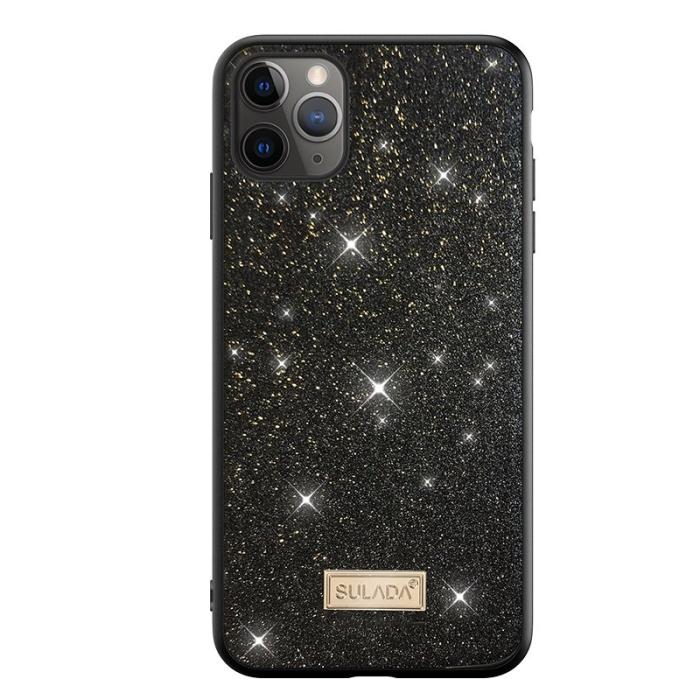 SULADA - SULADA Dazzling Glittery TPU Skal för iPhone 12/12 Pro - Svart
