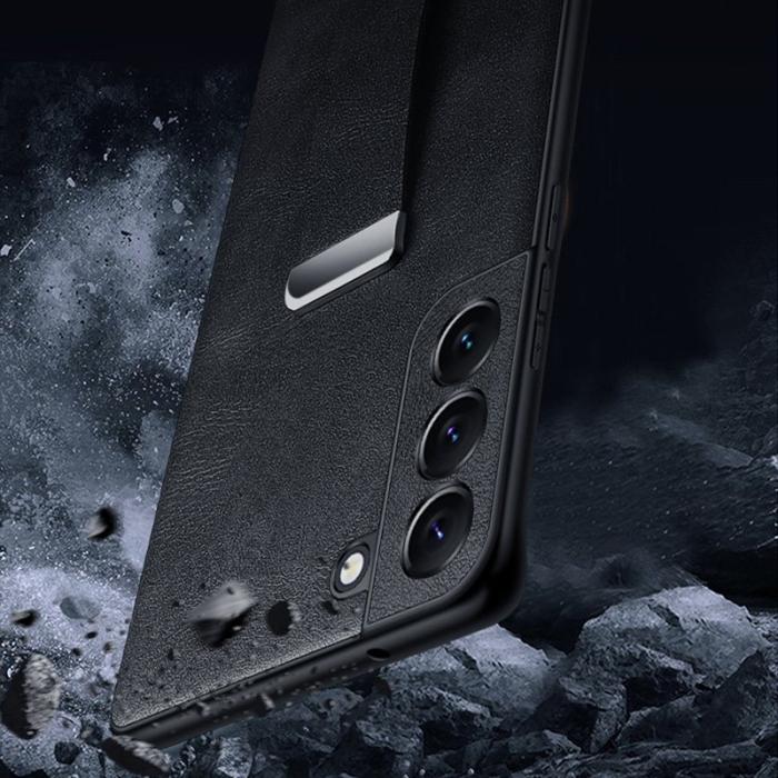 SULADA - SULADA Fashion Series Galaxy S24+ Skal Läder+PC+TPU Brun