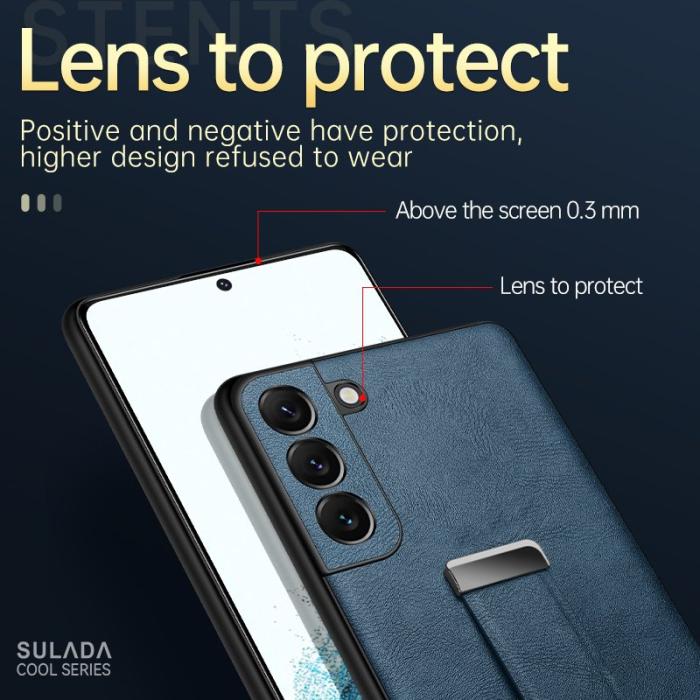 SULADA - SULADA Fashion Series Galaxy S24+ Skal Läder+PC+TPU Röd