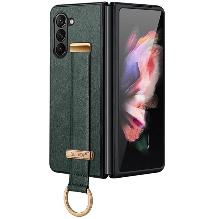SULADA - SULADA Fashion Series Galaxy Z Fold6 Skal Läder+PC Grön