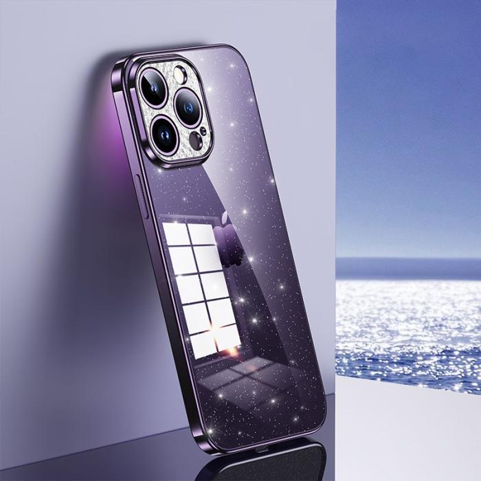 SULADA - SULADA iPhone 13 Pro Max Skal Glitter TPU Rhinestone Lila