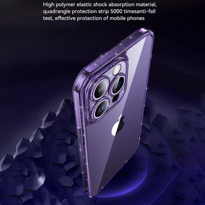 SULADA - SULADA iPhone 13 Pro Max Skal Tempererat Glas + TPU Glitter Transparent