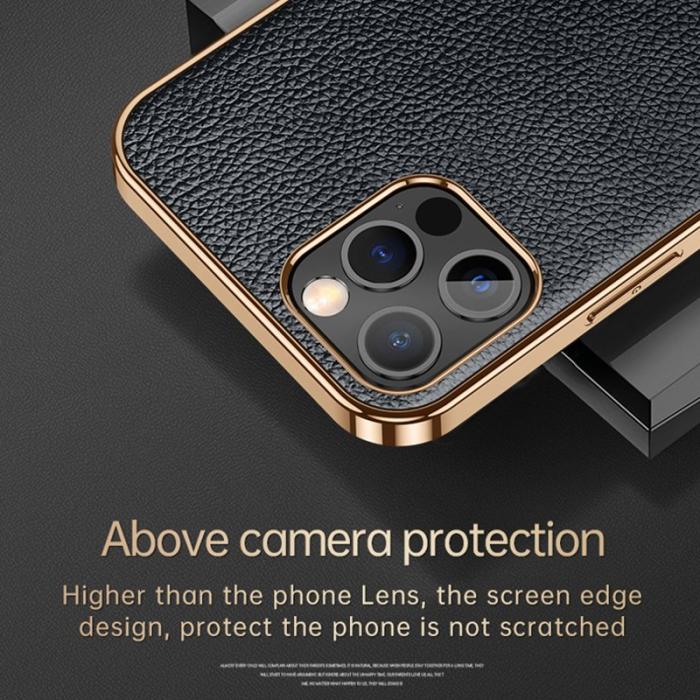 SULADA - SULADA iPhone 13 Pro Skal PU Läder Hybrid Orange 6.1 tum