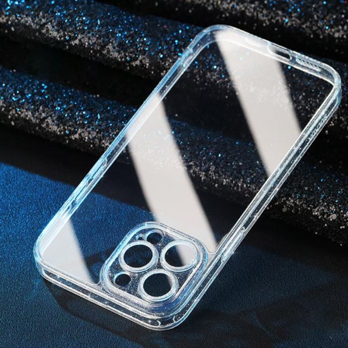 SULADA - SULADA iPhone 13 Pro Skal Tempererat Glas TPU Glitter Transparent