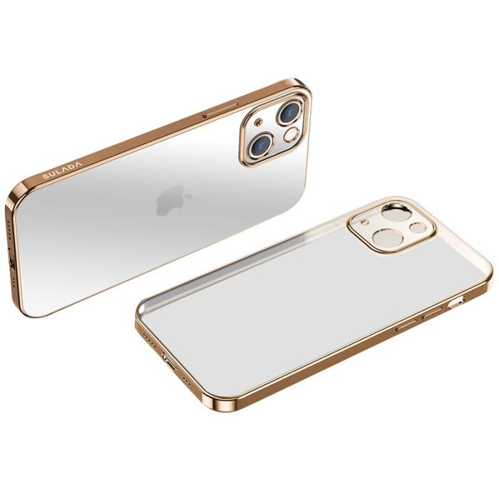 SULADA - SULADA iPhone 13 Skal Drop-proof TPU Electroplating Guld