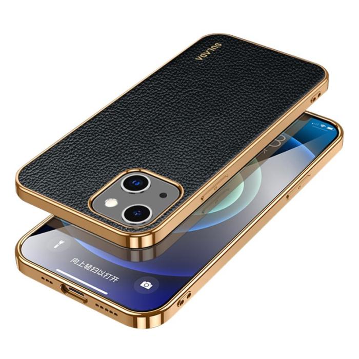 SULADA - SULADA iPhone 13 Skal PU Läder Svart Scratch-Resistant