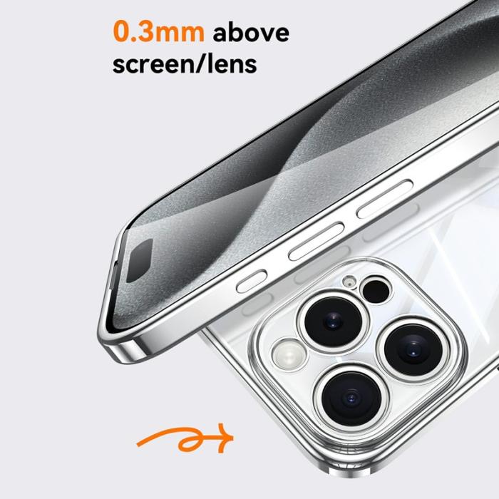 SULADA - SULADA iPhone 14 Pro Max Skal Elektropläterad Klar TPU Svart