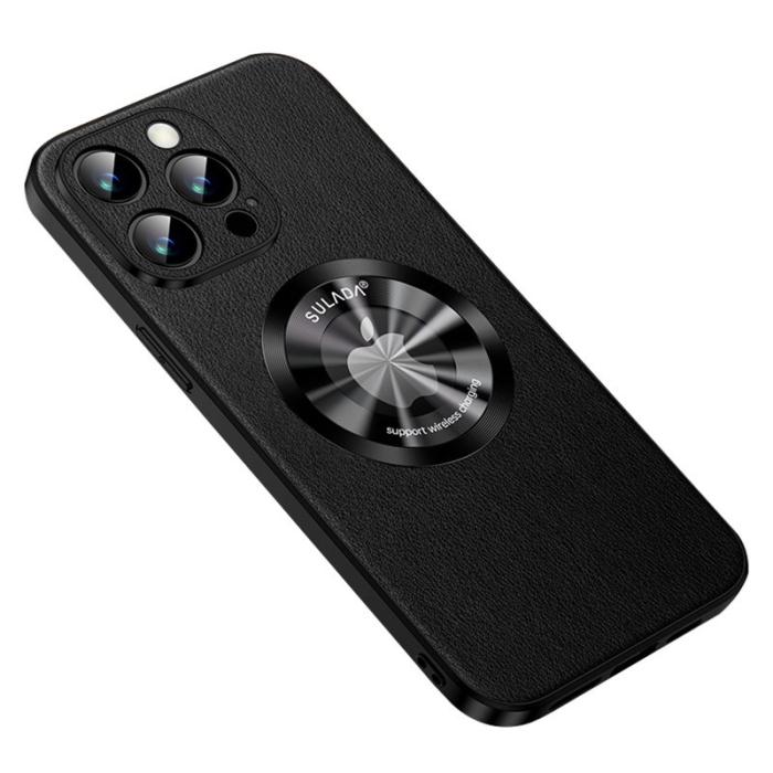 SULADA - SULADA iPhone 14 Pro Max Skal MagSafe PU Läder Svart