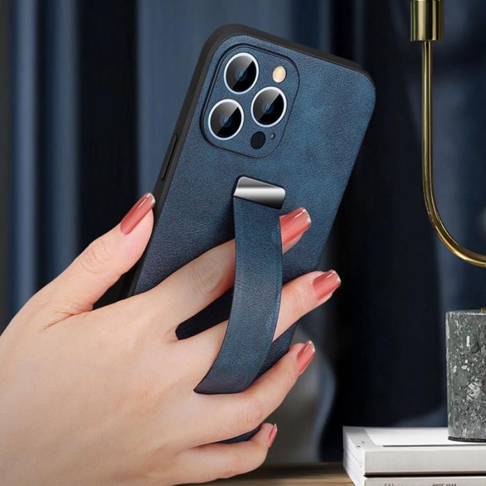 SULADA - SULADA iPhone 14 Pro Skal Crazy Horse Läder PC TPU Svart