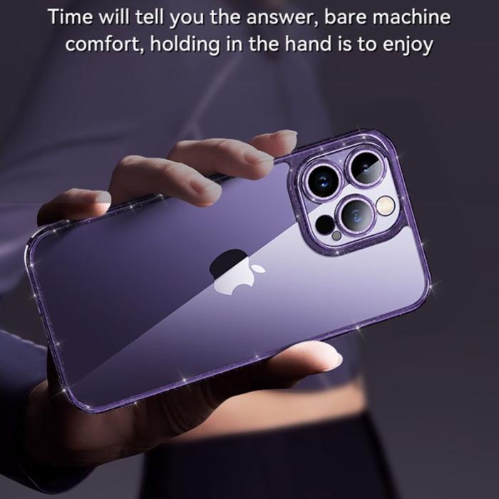 SULADA - SULADA iPhone 14 Pro Skal Glitter TPU Blå med Linsskydd