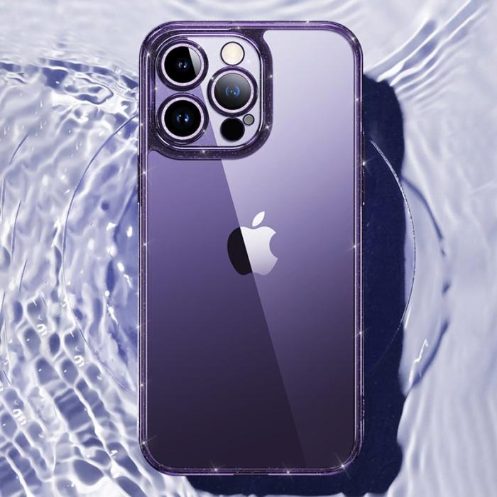 SULADA - SULADA iPhone 14 Pro Skal Glitter TPU Transparent med Linsskydd