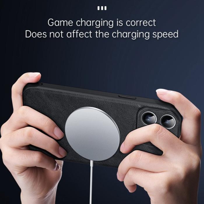 SULADA - SULADA Mobilskal till iPhone 14 Pro i PU Läder med Crazy Horse Textur - Svart