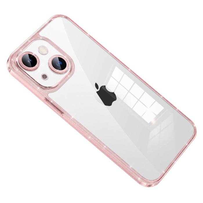 SULADA - SULADA iPhone 14 Skal i Tempererat Glas och TPU - Rosa