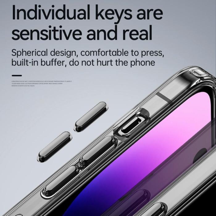 SULADA - SULADA iPhone 15 Plus Skal Crystal Steel TPU + Härdat Glas Blå