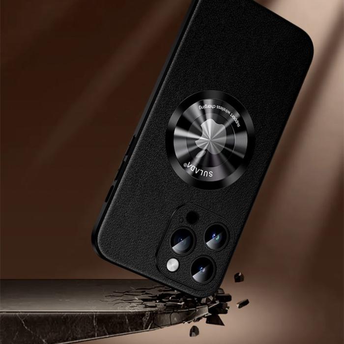 SULADA - SULADA iPhone 15 Plus Skal i PU Läder och TPU - Blå