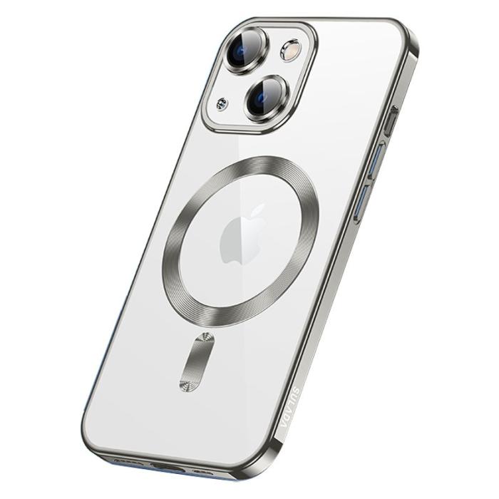 SULADA - SULADA iPhone 15 Plus Skal MagSafe TPU Tempererat Glas Grå