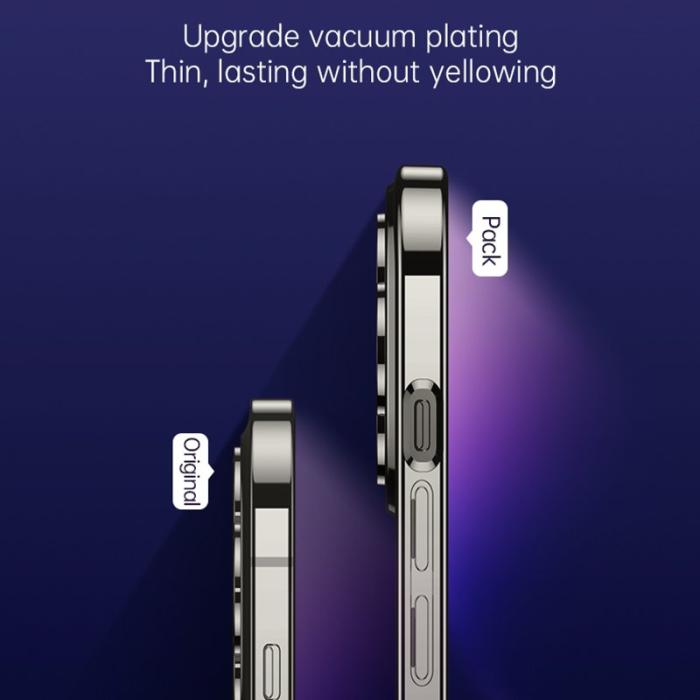 SULADA - SULADA iPhone 15 Plus Skal MagSafe TPU Tempererat Glas Grå