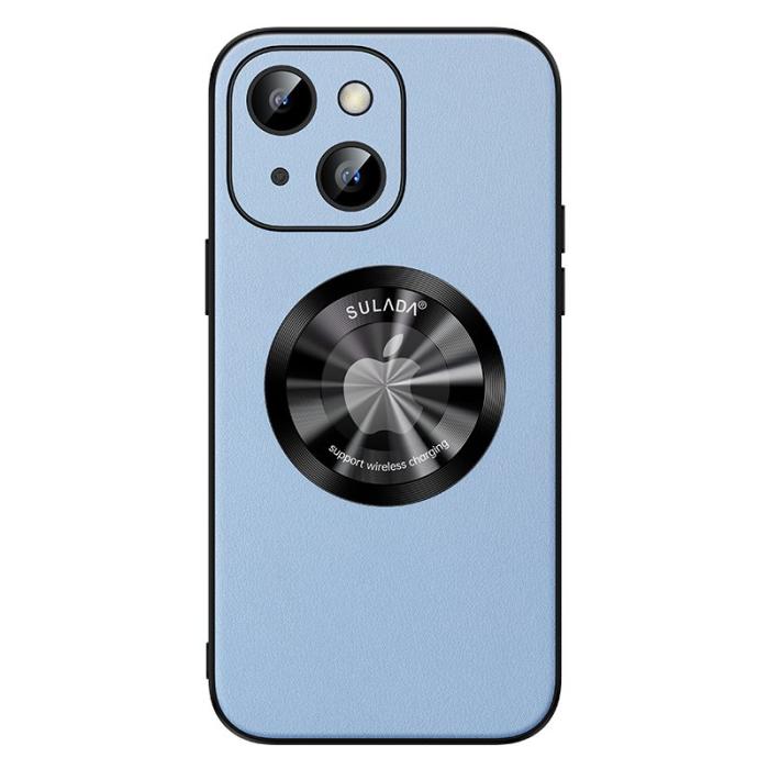 SULADA - SULADA iPhone 15 Plus Skal Microfiber Läder + TPU Stöttålig - Baby Blue