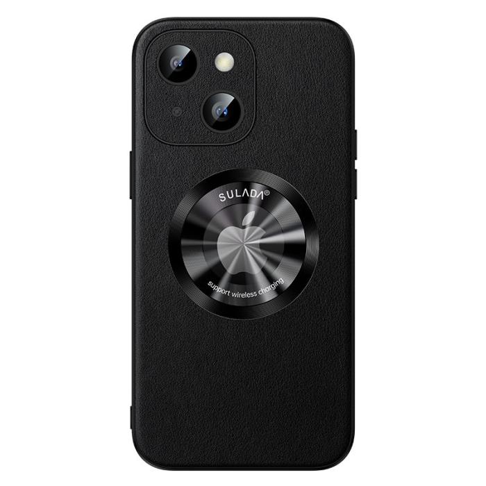 SULADA - SULADA iPhone 15 Plus Skal Microfiber Läder + TPU Stöttålig - Svart