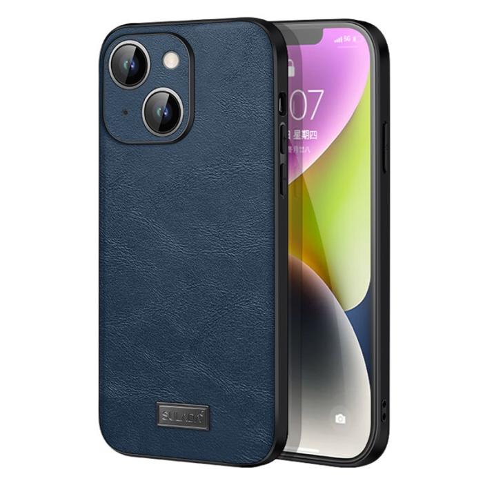 SULADA - SULADA iPhone 15 Plus Skal PU Läder TPU PC Anti-drop Blå