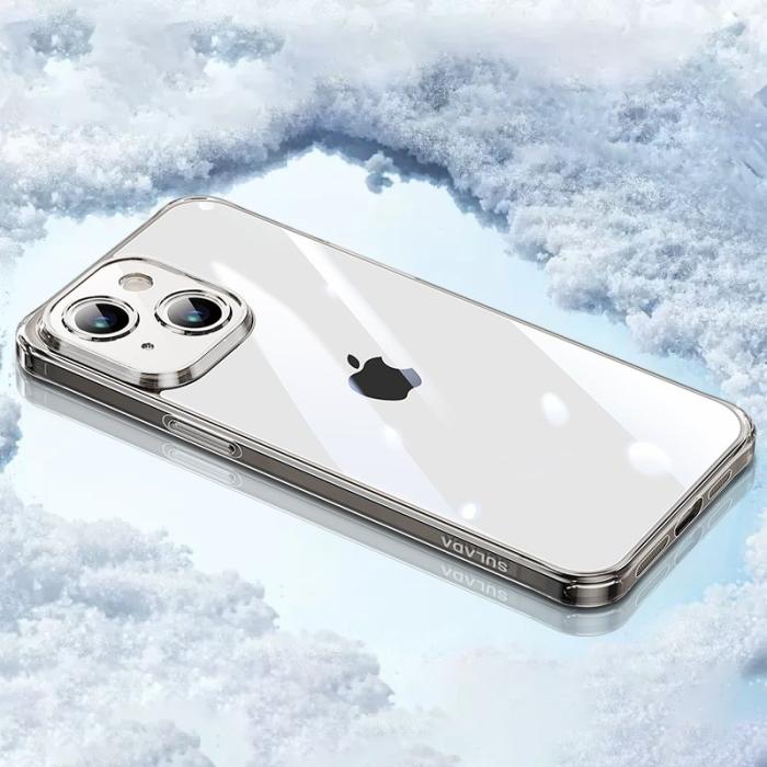 SULADA - SULADA iPhone 15 Plus Skal TPU + Härdat Glas Ultra Klar - Transparent Svart