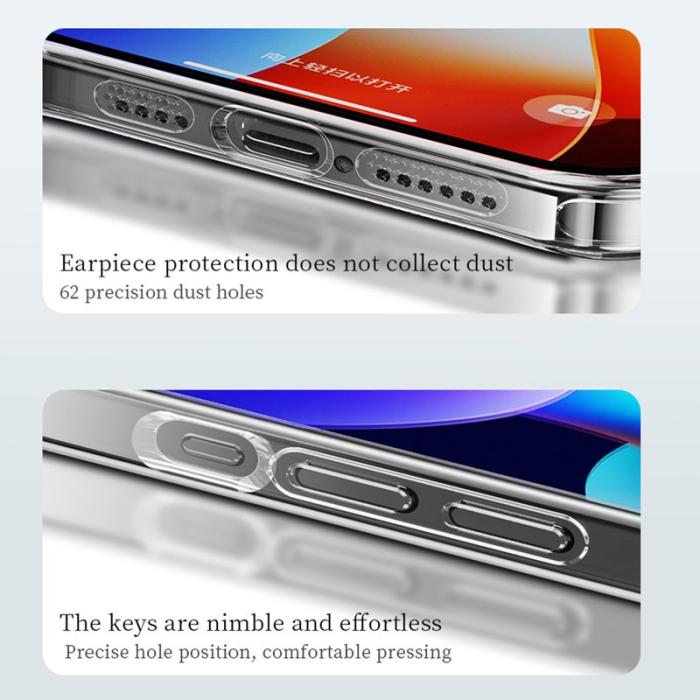 SULADA - SULADA iPhone 15 Plus Skal TPU + Härdat Glas Ultra Klar - Transparent Svart