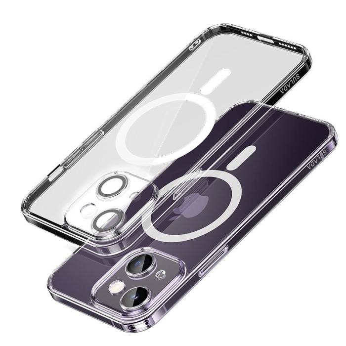 SULADA - SULADA iPhone 15 Plus Slim Case TPU+PC Transparent MagSafe